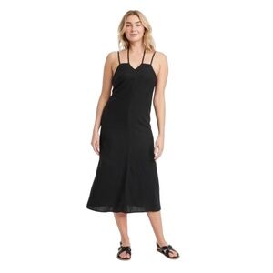 Universal Thread tie strap midi dress size large- black